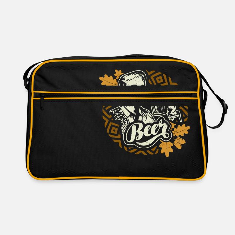 Retro Man Biertrinker t-shirt Retro Tasche