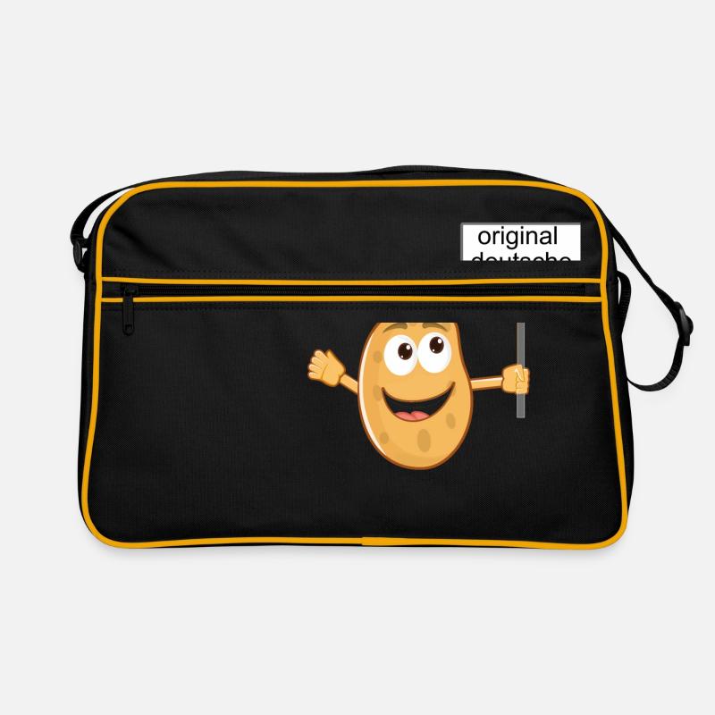 Deutsche Kartoffel - Retro Tasche - Schwarz/Gold
