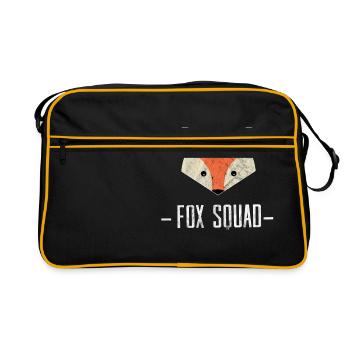 Fox Squad Logo renarde idée cadeau des habitants des forêts - Sac Retro - noir/or - Devant