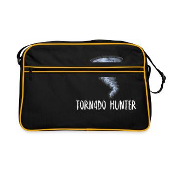 Tornado Hunter Nature Twister Gift Idea - Retro Bag - black/gold - Front
