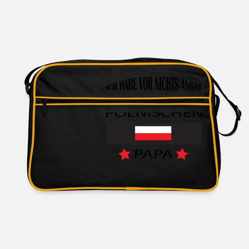 POLNISCHER PAPA - Retro Tasche - Schwarz/Gold
