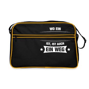 ROBERT Spruch Geschenkidee Geburtstag Witzig Cool - Retro Tasche - Schwarz/Gold - Vorne