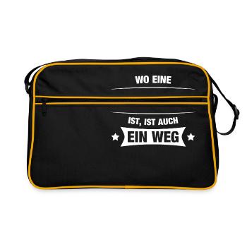HEIKE Spruch Geschenkidee Geburtstag Witzig Cool - Retro Tasche - Schwarz/Gold - Vorne