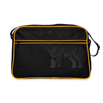 Newfoundland dog - Retro Bag - black/gold - Front