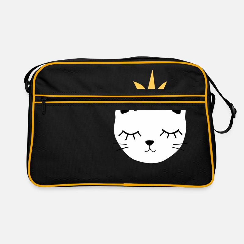 chat blanc avec couronne Sac Retro