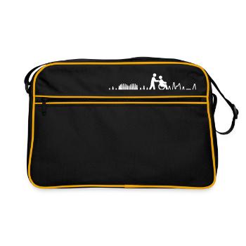 Heartbeat Nursing T-shirt Retirement Home Nursing - Retro Bag - black/gold - Front