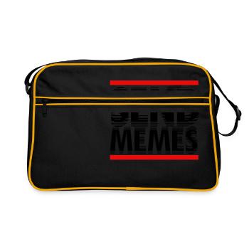 Sende Memme Shirt - Retro Tasche - Schwarz/Gold - Vorne