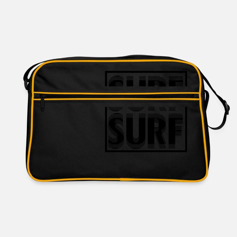 Surf / surfeurs exclusive design unisexe - Sac Retro - noir/or