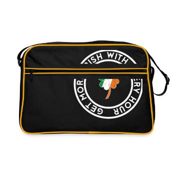 More and more Irish, with more every hour - Retro Bag - black/gold - Front
