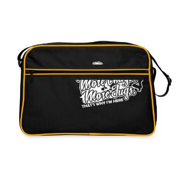 More Chugs More Jugs Beer T-shirt - Retro Bag - black/gold - Front