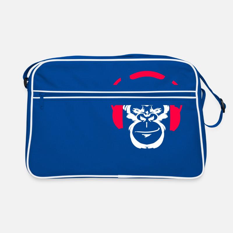 Techno Affe Gorilla Musik Kopfhörer Retro Tasche