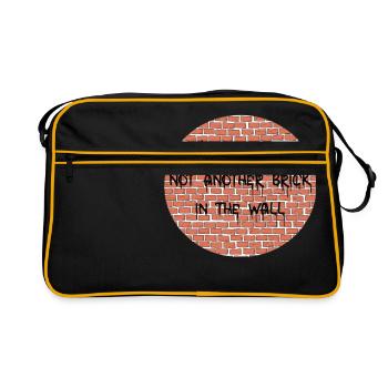 PAS SEULEMENT UNE AUTRE BRIQUE DANS LE MUR - Sac Retro - noir/or - Devant
