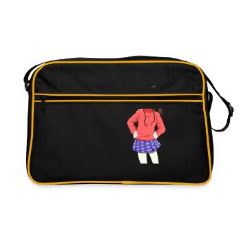 Anime girl 02 text "Manga" - Retro Bag - black/gold - Front