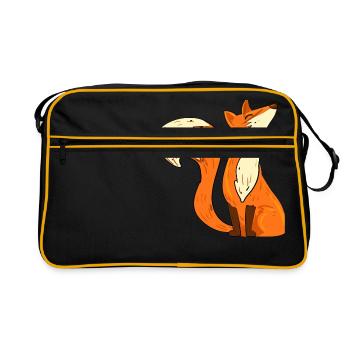 Fox insulté - Sac Retro - noir/or - Devant