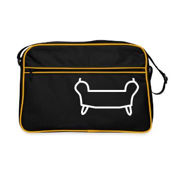 Couch sofa gift idea - Retro Bag - black/gold - Front