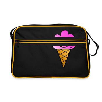 Eis - Retro Tasche - Schwarz/Gold - Vorne