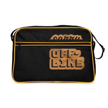 Sorry we're Offline! - Retro Tasche - Schwarz/Gold - Vorne