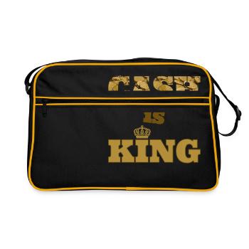 cash is king - Retro Bag - black/gold - Front