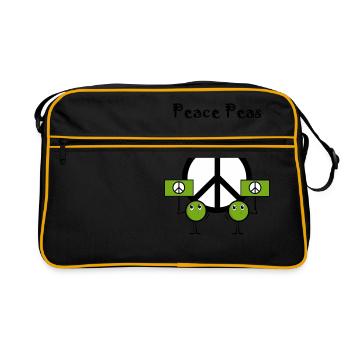 Peace peas - Retro Bag - black/gold - Front
