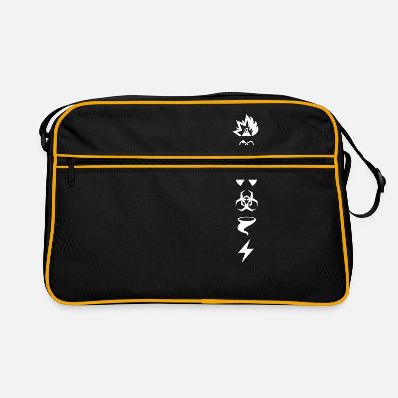 Mad Scientists Experimenter logos blancs - Sac Retro - noir/or