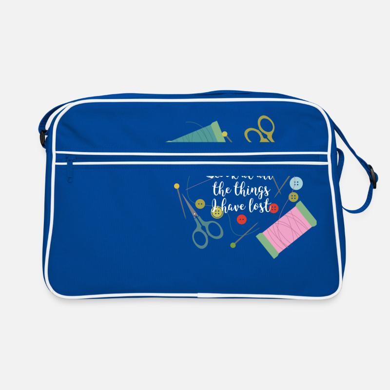 Sewing needle thread yarn buttons tailor gift Retro Bag