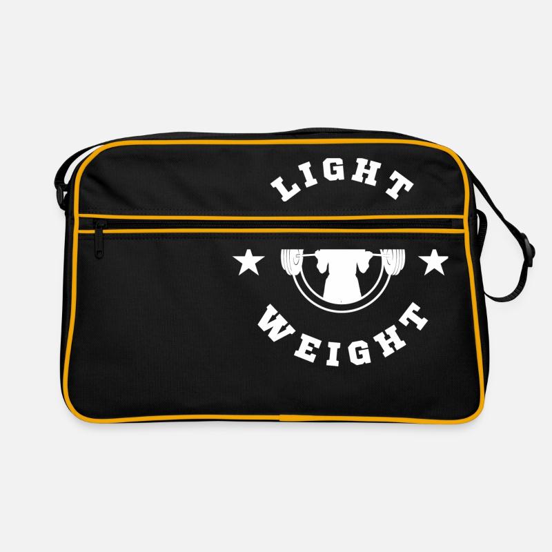 Light Weight Weightlifter Bodybuilder barbell - Retro Bag - black/gold