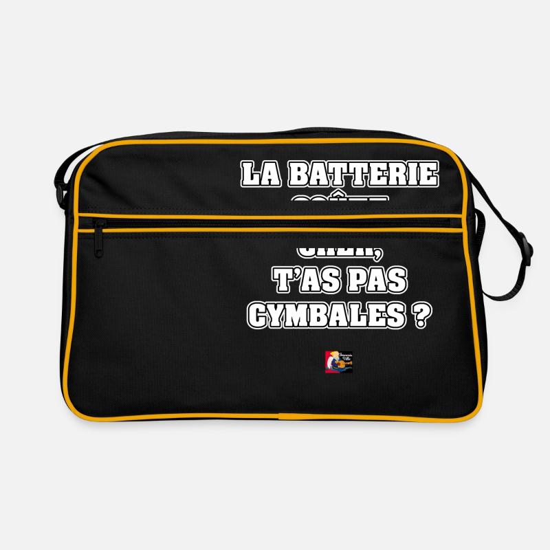 LA BATTERIE COÛTE CHER, T'AS PAS CYMBALES ? Sac Retro