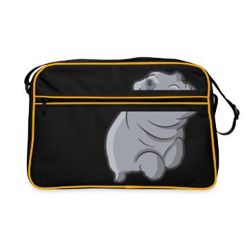 Hippopotame Hippopotame Hippopotame Hippopotame - Sac Retro - noir/or - Devant
