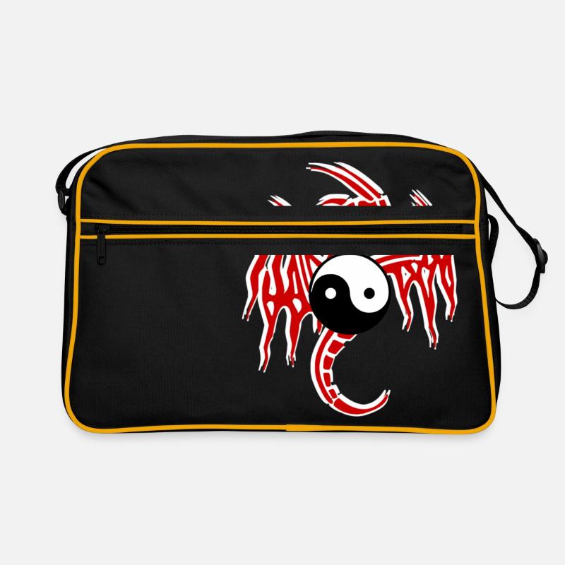 dragon chinois - Sac Retro - noir/or