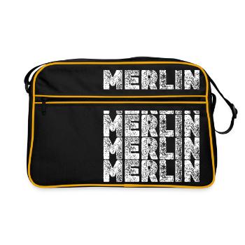 Héros Merlin - Sac Retro - noir/or - Devant