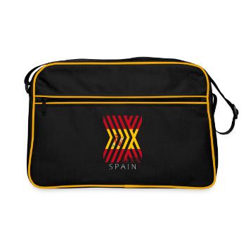 Drapeau d'Espagne Drapeau espagnol vintage Look usé - Sac Retro - noir/or - Devant