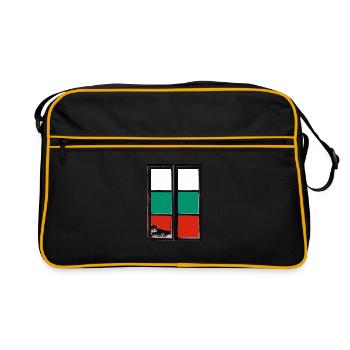Drapeau bulgare Drapeau bulgare Sables d’or - Sac Retro - noir/or - Devant