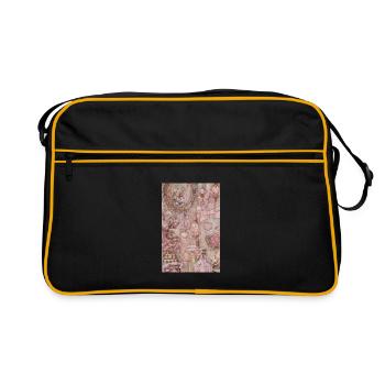 Art de parfums vintage roses - Sac Retro - noir/or - Devant