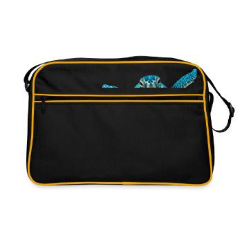turtle tortoise animals animals10 - Retro Bag - black/gold - Front