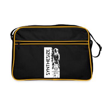 Synthé Blanc - Sac Retro - noir/or - Devant