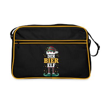 Noël de l’Elfe de la Bière - Sac Retro - noir/or - Devant