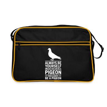 Dove Sayings Doves Funny Dove Gift - Retro Bag - black/gold - Front