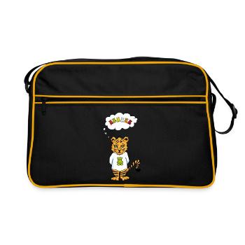 Ourson Gommeux Tigre - Doux et Sauvage - Miam - Sac Retro - noir/or - Devant