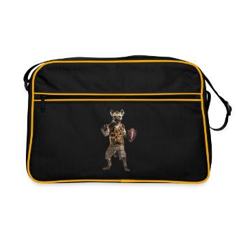 Football de hyène - Sac Retro - noir/or - Devant