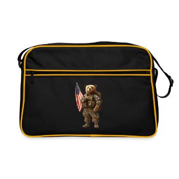 Tragen - Retro Tasche - Schwarz/Gold - Vorne