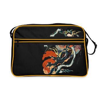 Karyōbinga - Retro Tasche - Schwarz/Gold - Vorne