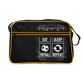 MANGER DU SOMMEIL FOOTBALL REPEAT - Sac Retro - noir/or - Devant