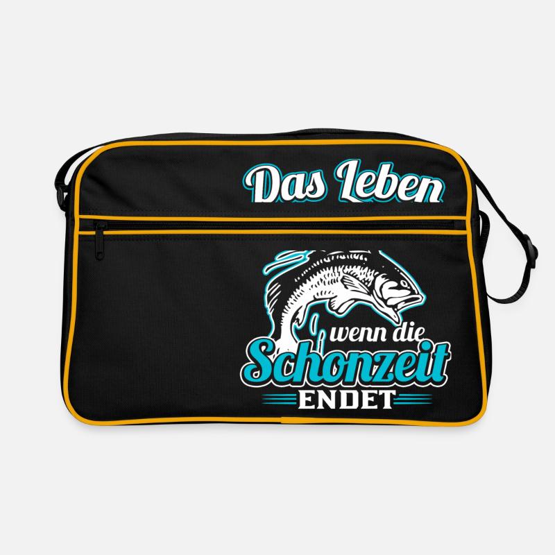 Das Leben beginnt wenn die Schonzeit endet Retro Tasche
