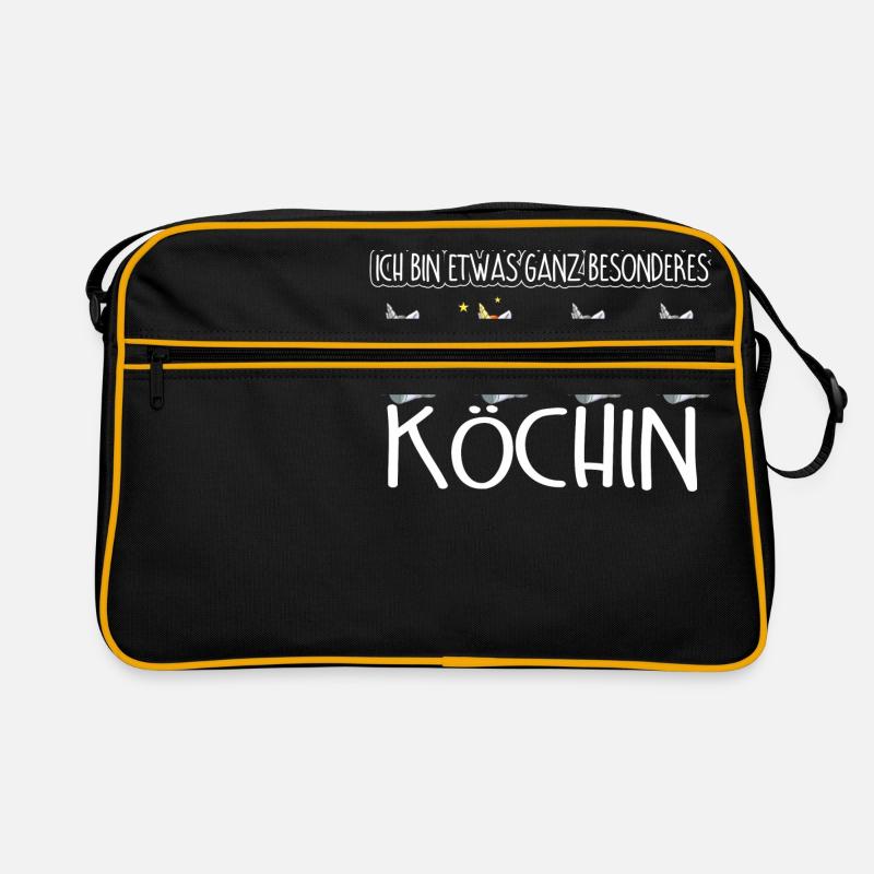 KÖCHIN - Toll - Retro Tasche - Schwarz/Gold