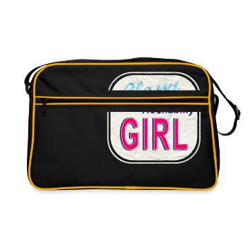 Classy Rockabilly Girl Vintage Logo - Retro Bag - black/gold - Front