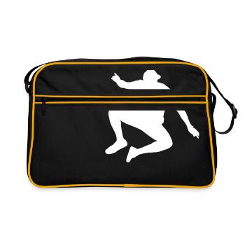Cool motive: Freerunning Springer - Retro Bag - black/gold - Front