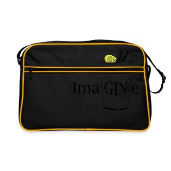 imaGINe fantasy / imagination with GIN - Retro Bag - black/gold - Front