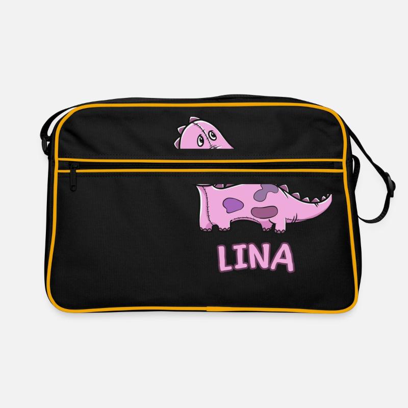 Dinosaur funny child Lina gift birthday K Retro Bag
