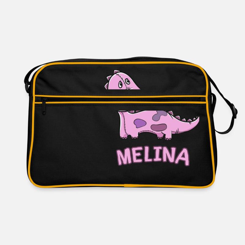 Dinosaurier lustig Kind Melina Geschenk Geburtstag Retro Tasche