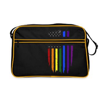 Gay Gay Lesbian Gay Pride Gift - Retro Bag - black/gold - Front
